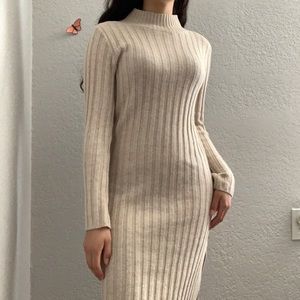 🌾tan midi sweater dress🌾